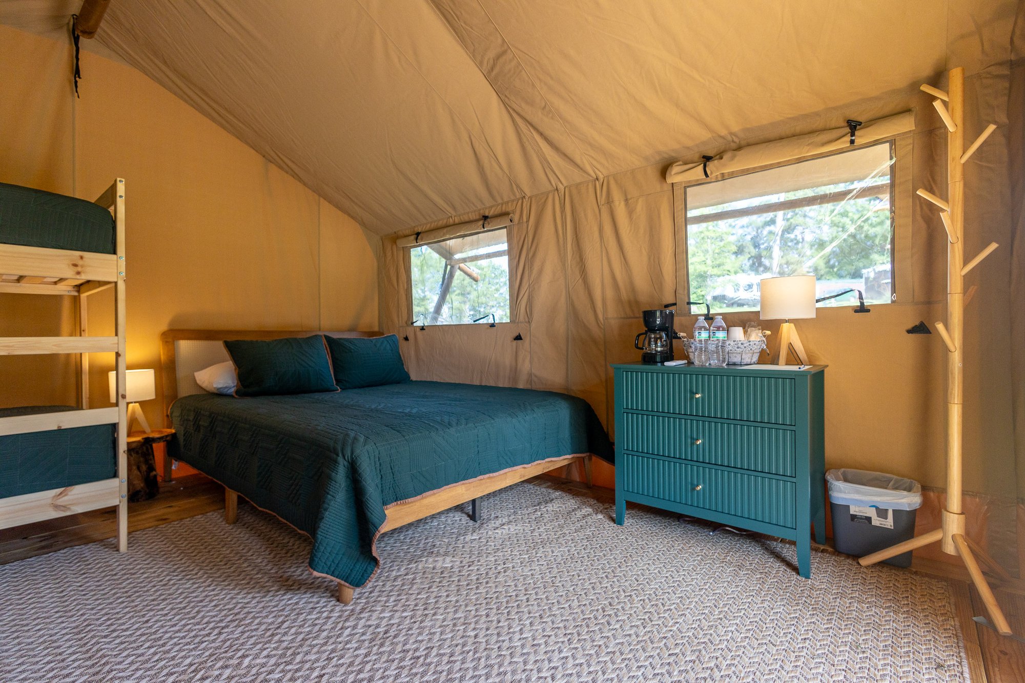 Queen and Bunk Glamping