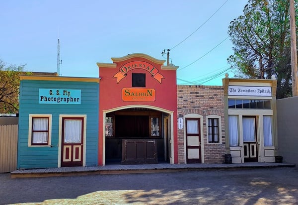 A row of western-style buildings